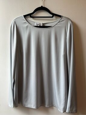 Armani Collezioni Light Blue Silk Blouse